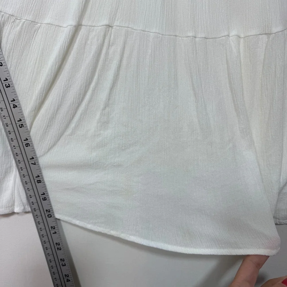 Abercrombie & Fitch White Lace‎ Mini Dress Women's M Coquette Boho Cottagecore - Picture 10 of 11